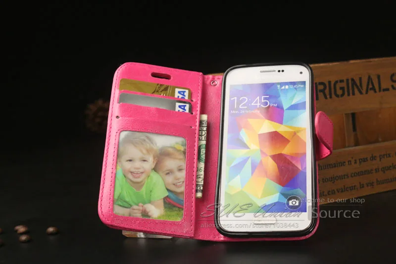 S5Mini чехол для телефона s, чехол для samsung Galaxy S5 Mini, флип-чехол, кожаный кошелек, сумка с отделением для карт, подставка, чехол, Fundas