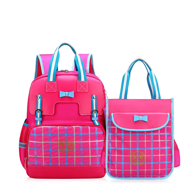 children school bags set for teenagers girls princess school backpack kids waterproof satchel kids backpack schoolbags mochila - Цвет: rose red small