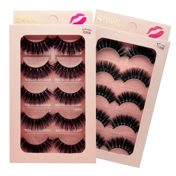 

5 Pairs False Eyelashes 3D Mink Lashes natural handmade volume soft lashes long eyelash extension real mink eyelash for makeups