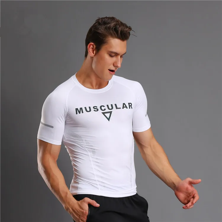 

Sports Pro Shirts Men's Sportswear Active Running T Shirts Short Sleeve Quick Dry Training Shirts Men Gym Top Fitness Tee Shirts