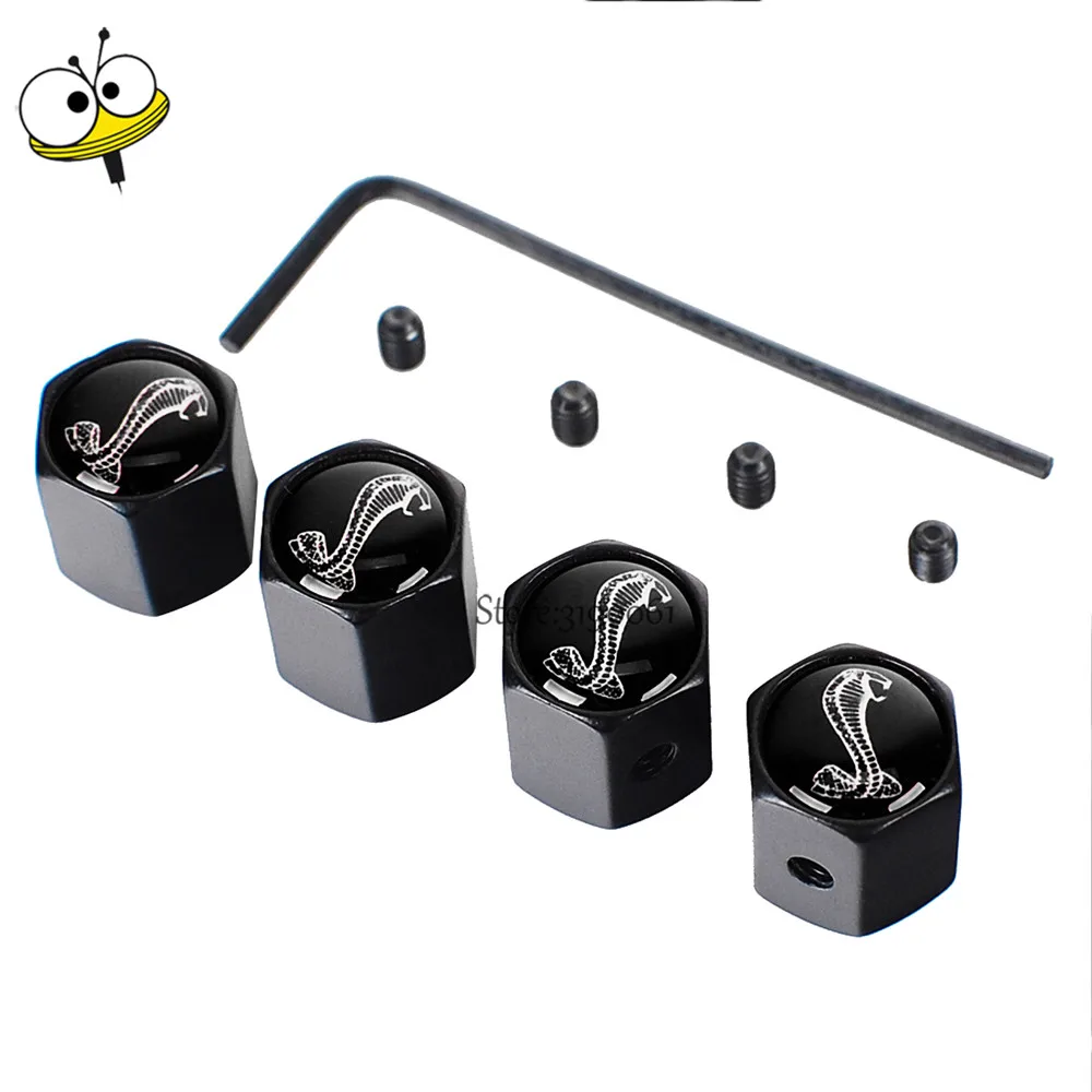 Car Styling Wheel Tire Valve Stem Caps Cobra For Ford Focus Mustang V6