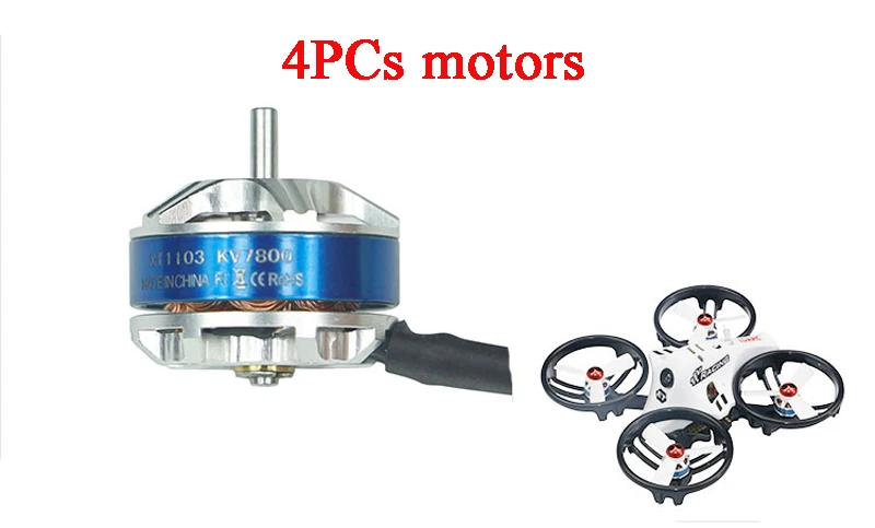 4PCs ET V2 Motor 1103 7800KV 1104 5500KV 7500KV Motors FPV Engine w/Propellers For Kingkong 100 115 125 | Игрушки и хобби