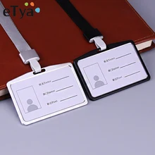 ETya мужской женский металлический кредитный держатель для карт, кошелек, бизнес-банк, Чехол для карт, мужские кошельки для карт, модное имя, значок, Обложка для карт