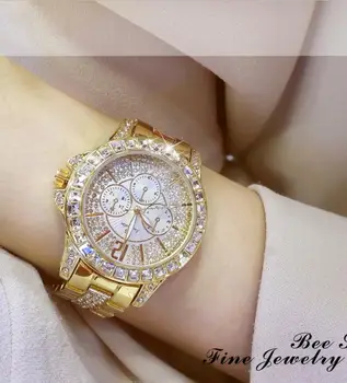 

Brand Watches Women Waterproof Stainless Steel Quartz Watch Roman Scale Multi Cutting Surface Ladies Rhinestone Dress relojes