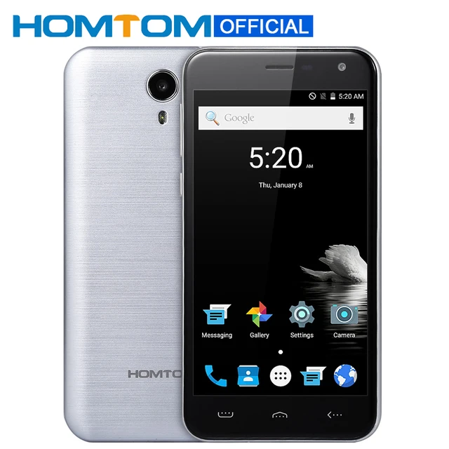 Original HOMTOM HT3 5.0 Inch Android 5.1 3000mAh Smartphone 1GB RAM 8GB ROM Cell Phone MTK6580A Quad Core Unlocked Mobile Phone
