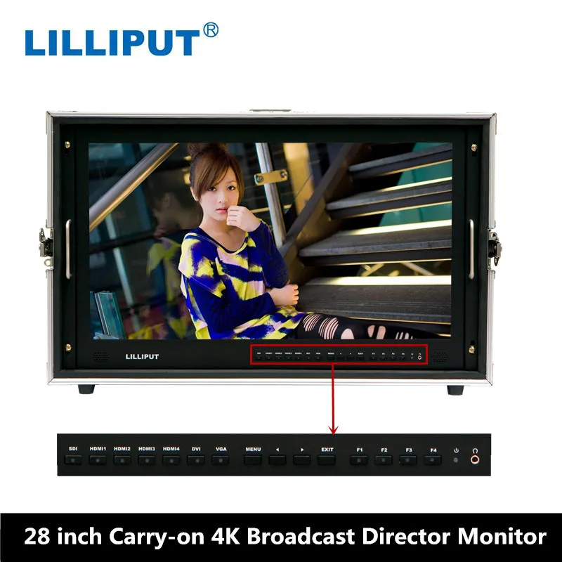 LILLIPUT BM280 2" 3840*2160 широковещательный монитор 3g SDI 4 K Ультра HD монитор SDI HDMI TALLY монитор для камеры