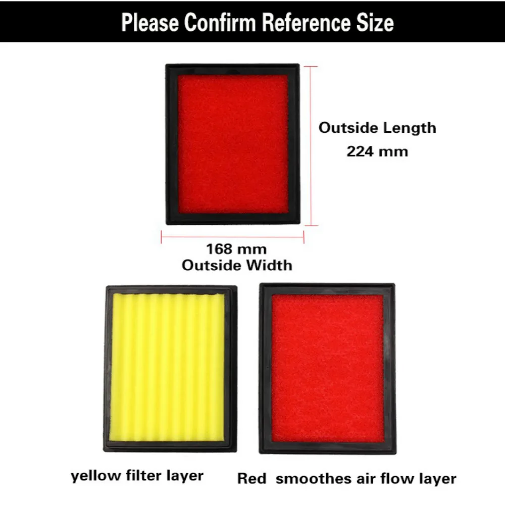 Filtro de aire del coche de alto flujo filtro de aire del automóvil Super híbrido filtros de aire para HONDA CRV CR-V 2.4L 2007-2011 (encuentro KN 33-2377)