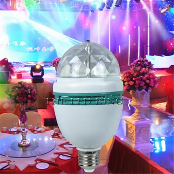

1X 10X E27 AC 120V 220V LED Stage Lighting Lamp RGB Party Lights 3W 6W Colorful Bulbs DJ Light Show Auta Rotating Lamps