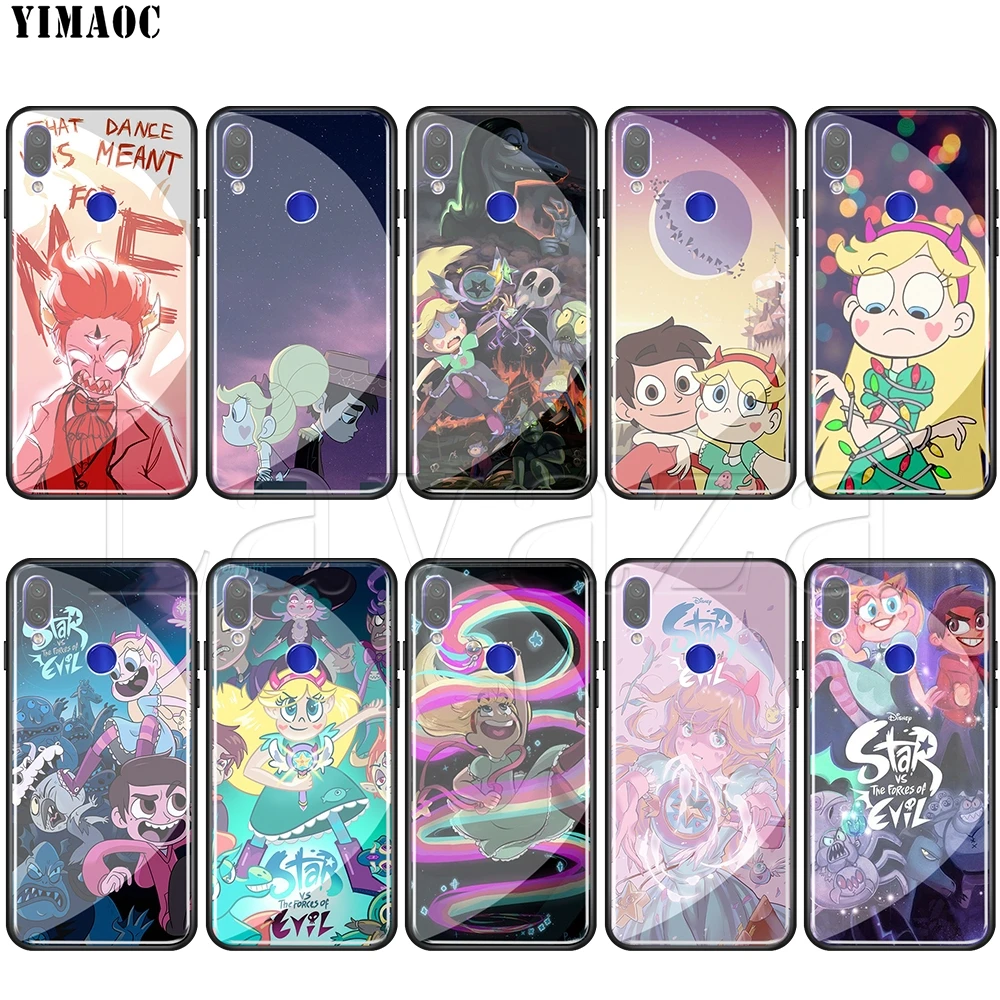

Lavaza Star vs. the Forces of Evil Tempered glass TPU Case for Redmi Note 4X 5 6 6A 7 Pocophone F1
