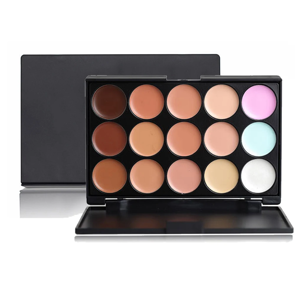 15 Color Contour Palette Make Up Base Set Professional Concealer Palette Makeup Brush Face Cream Concealer Cosmetic (41)