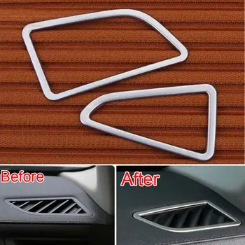 

Car Silver Dashboard Air Conditioner A/C Vent Outlet Frame Cover Trim Interior Styling For 7 Series 730li 740li F01 F02 2010-15