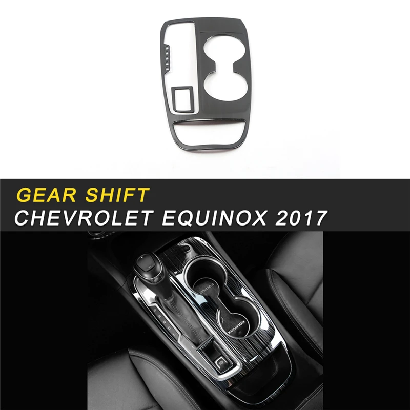 

Gear Shift Cup Holder Panel Cover Frame Trim Sticker Interior Accessories for Chevrolet Equinox 2017 Car Styling