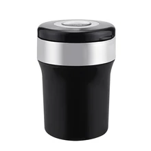 Портативный светодиодный свет пепельница сигареты автомобиля Ash чашка цилиндр держатель бездымного автомобиля пепельница подстаканник с компасом и светодиодный свет