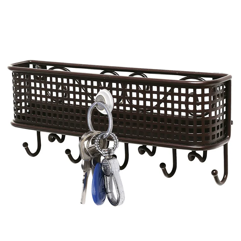 Keychain Ring Key Holder Organizer Rack with Adhesive Easy