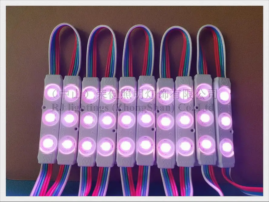 SMD 5050 RGBW светодиодный модуль ввода DC12V 75 мм * 15 мм * 9 мм SMD5050 3 светодиодный 1,5 W 120lm RGB-W 5 Поляков (провода)