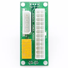 1 шт. ATX Molex питание 24Pin до 4Pin синхронизация синхронный стартер расширитель карты двойной PSU адаптер для Litecoin Bitcoin Miner