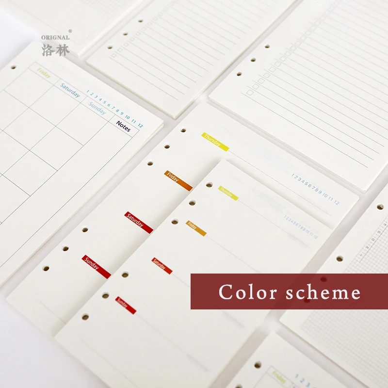 

filofax Multicolour standard 6 holes loose-leaf notebook refill a5 a6 hardiron loose-leaf this hardiron planner filler papers