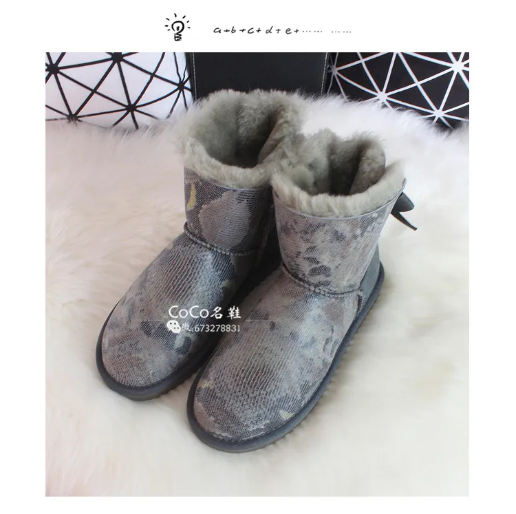 Новинка года; зимние ботинки из овечьей кожи в европейском стиле; женская обувь; женские зимние ботинки