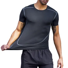 Toppick быстросохнущие мужские футболки с коротким рукавом, одноцветные футболки для бега, мужские облегающие футболки для фитнеса, тенниса, футбола, футболки для спортзала, спортивная одежда