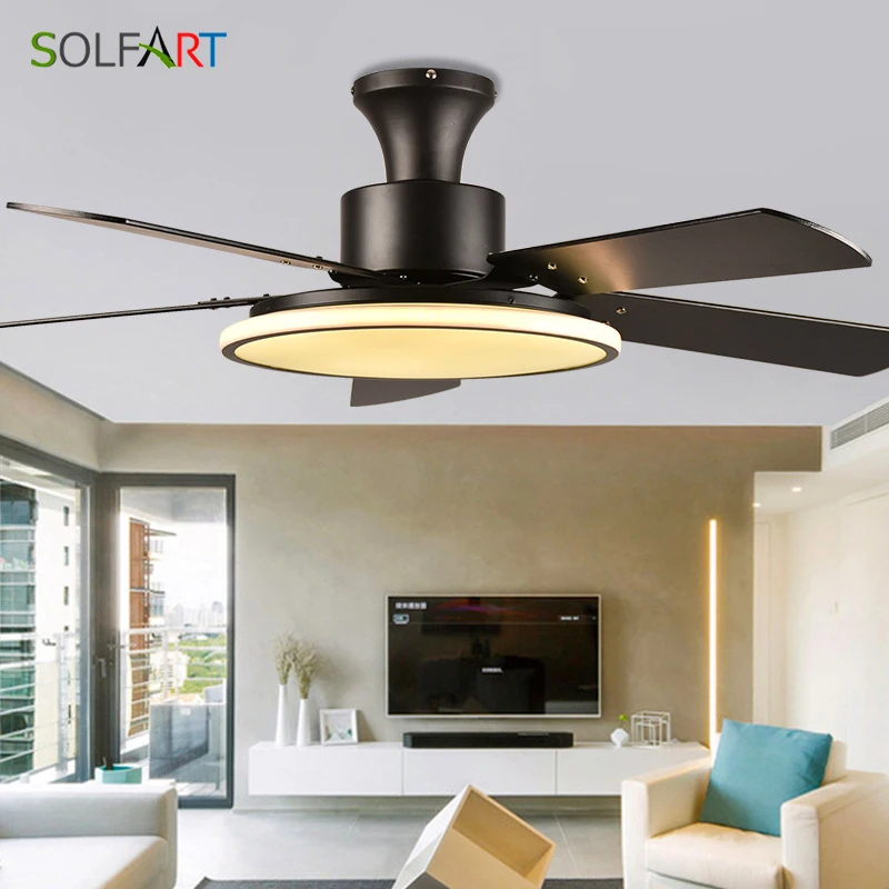Us 185 67 20 Off Ceiling Fan Light Nordic Modern Dinning Room Bedroom Living Room Restaurant Solid Wood Fan Lamp Free Shipping In Ceiling Fans From