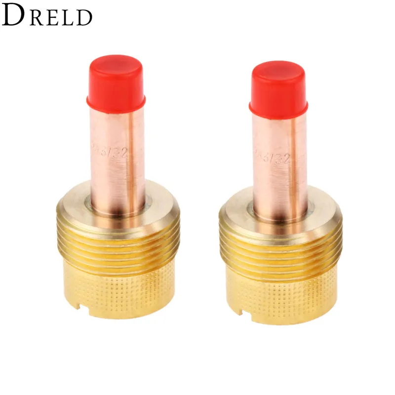 DRELD 2 stücke TIG Spannzangen Körper Gas Objektiv 45V64 3/32 DRELD 2 stücke TIG Spannzangen Körper Gas Objektiv 45V64 3/32
