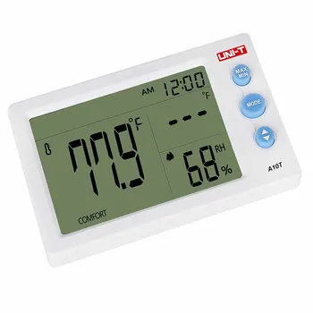 

UNI-T A10T Digital lcd Thermometer Humidity Meter Clock Hygrometer Of Weather Station Tester With Alarm Clock Function