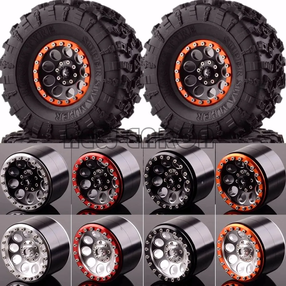 

NEW ENRON Aluminum 2.2" Beadlock Wheels & TIRES 2020-3022 FOR Axial Yeti/Wraith RC Crawler