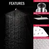ULGKSD Shower Head 8/10/12 Inch Luxury Ultrathin Rainfall Shower Head Stainless Steel Chrome Nickel Bathroom Faucet Accessories 4