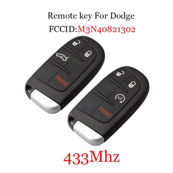 

3+1Buttons Smart Remote Key Keyless Fob For Dodge Charger M3N40821302 433Mhz ID46(PCF7953) Chip For Dodge 2011-2018 Car key