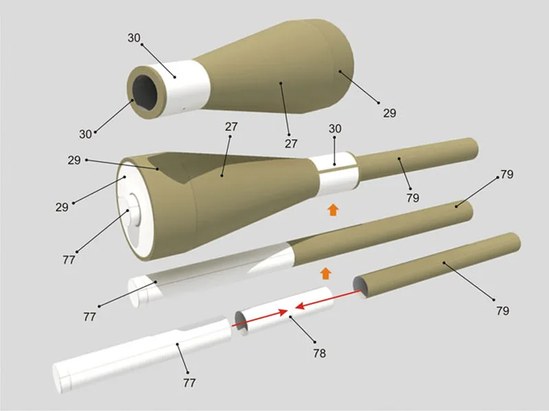 DIY 1:1 в натуральную величину RPG-7 пусковая Бумажная модель Сборка ручной работы 3D игра-головоломка детская игрушка