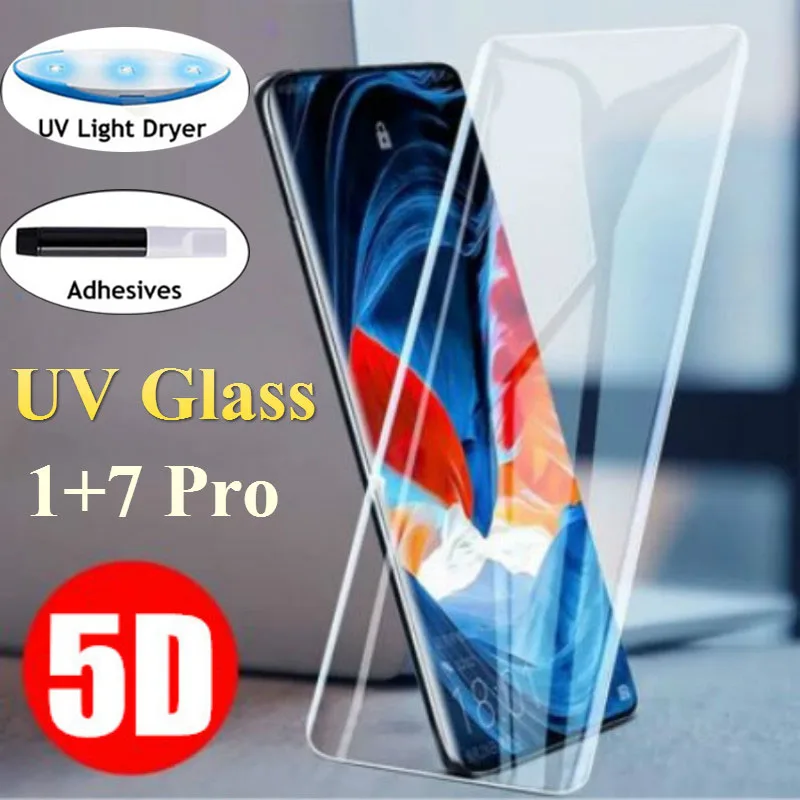 

5D UV Liquid Full Glue Tempered Glass For OnePlus 7 Pro Cover Satety Screen Protector For One Plus 7 Pro Oneplus7pro Glass Film
