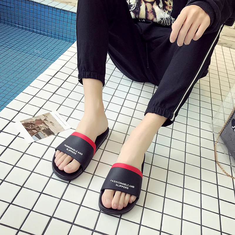 

Women Flat Slides Summer Casual Beach Flip Flops Shoes Woman Non-slip Indoor House Home Comfortable Slippers Shoes