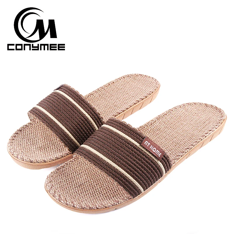 CONYMEE Summer 2018 Sandals Slippers Men Flax Indoor Shoes Casual Sneakers For Home Male Linen Soft Slipper Beach Flip Flops CONYMEE Summer 2018 Sandals Slippers Men Flax Indoor Shoes Casual Sneakers For Home Male Linen Soft Slipper Beach Flip Flops