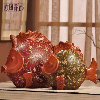 

house house decoration decoration Home Furnishing ceramic crafts furnishings wedding gift Home Furnishing fish lovers