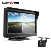 YuanTing Auto Backup Rear View Camera Night Vision Kit with 4.3" TFT LCD Car Monitor Screen Parking Assistance System DC 12V