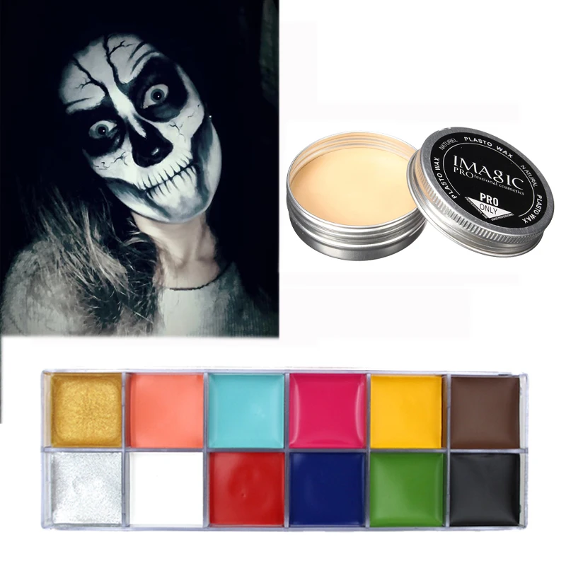 Economici Halloween Modellazione Falso Ferita Cicatrice trucco Cera Speciale Effetto di Trucco Viso Colori per il corpo Pittura A Olio di Arte Make Up Set di Strumenti partito