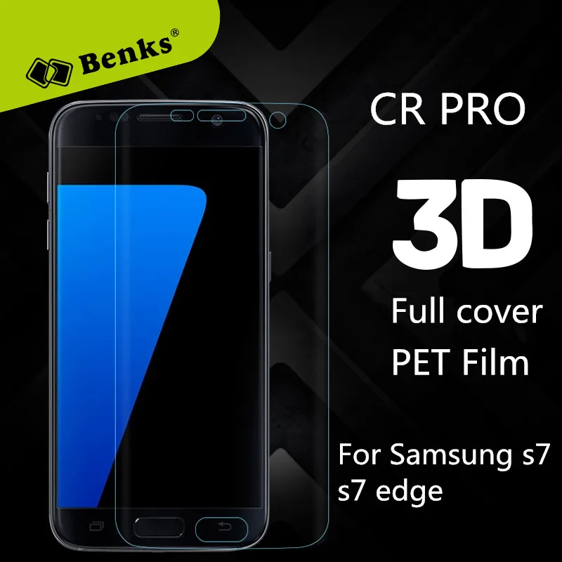 imágenes para Protector de pantalla benks 3d curva de la cubierta completa para samsung galaxy s7 edge vidrio templado película accesorio del teléfono móvil cable de carga imágenes para Protector de pantalla benks 3d curva de la cubierta completa para samsung galaxy s7 edge vidrio templado película accesorio del teléfono móvil cable de carga