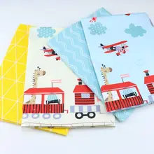 160 см* 50 см хлопок ткань мультфильм Поезд Самолет ребенок nursey ткань для детской кроватки постельные принадлежности платье простыня подушка diy Лоскутная Ткань