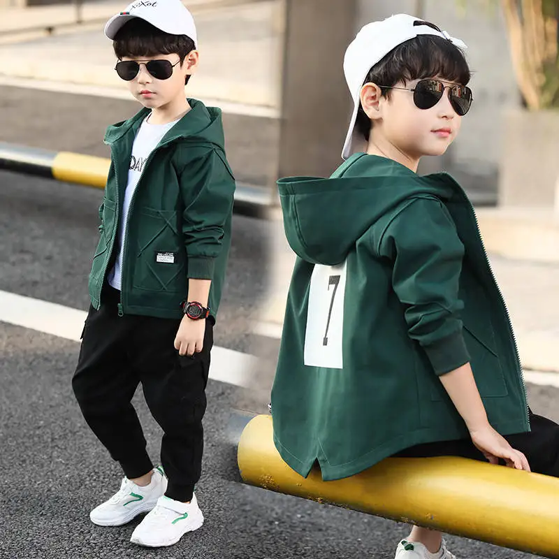 Boys jacket spring and autumn models big children's windbreaker children's baseball uniform boy jacket