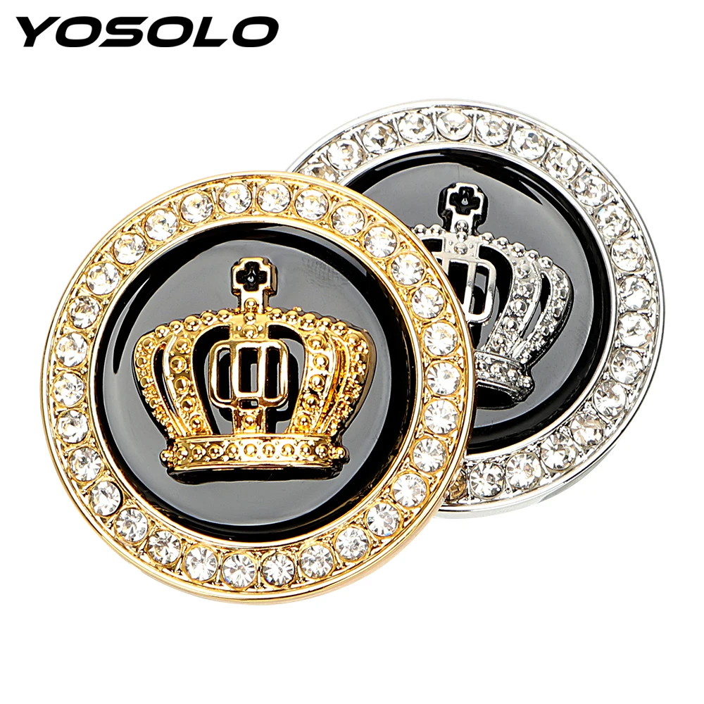 

YOSOLO 3D Diamond Crown Personalized Metal Badge Auto Sticker Exterior Accessories Car Stickers and Decals