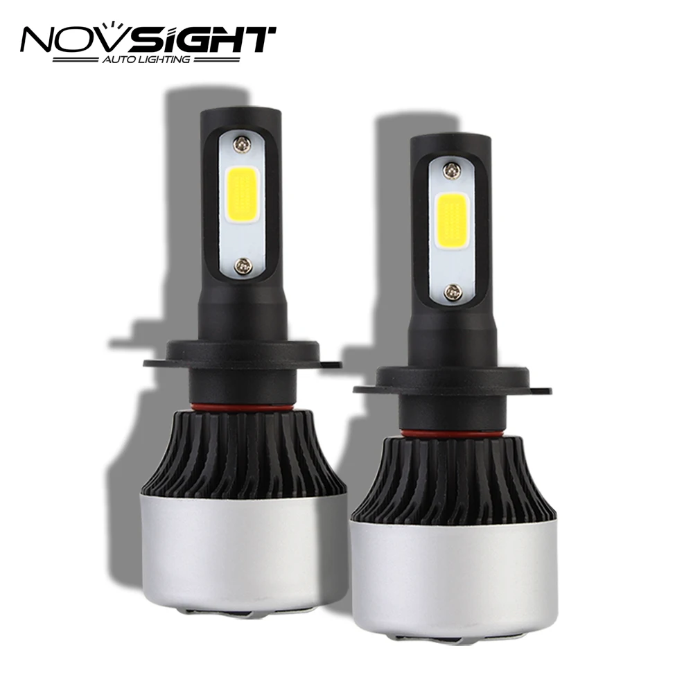 

NOVSIGHT Play & Plug 72W/set H7 9000LM COB LED Car Headlights Bulbs Auto Fog Lamps White 6500K Headlamp H7 Car Lights D40