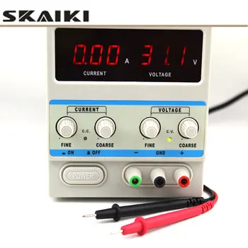

KXN-305D 30V 5A adjust DC power supply 0.01A Switching voltage stabilizer constant Current source with test clips for lab