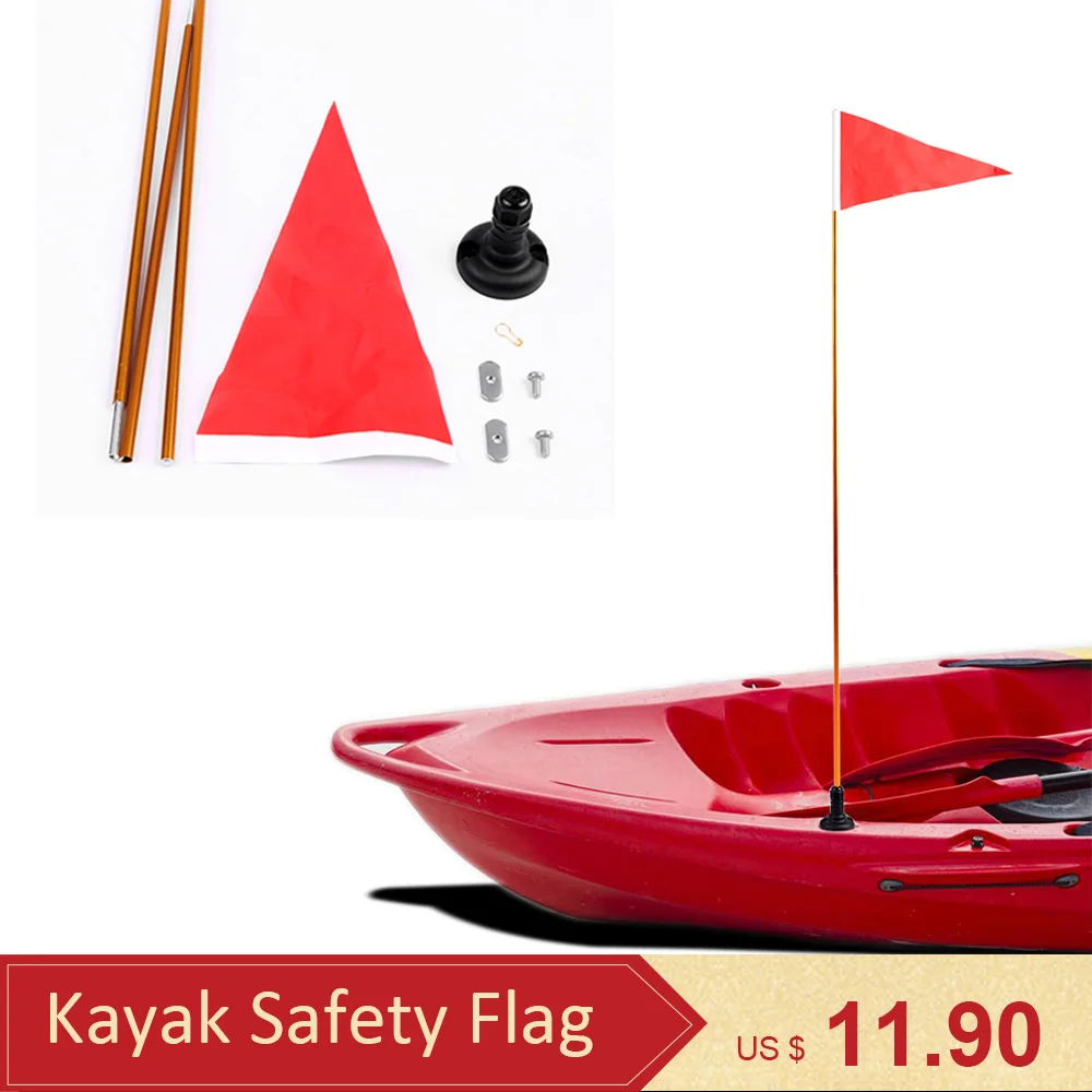 

New 47inch Kayak Safety Flag Mount Kit DIY Kayak Accessories Marine Canoe Kayak Boat Fishing Canoe Yacht Dinghy Boat Flag Mount