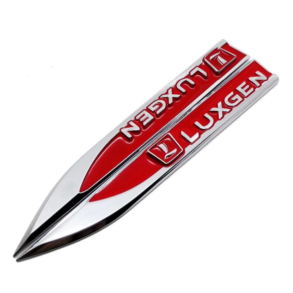 

2pcs Car Fender Side Stickers Metal Auto Badge Emblem Decals for Luxgen 5 7 SUV U6 Turbo U7 Turbo M7 S5 u5 pontiac Poscher dodge