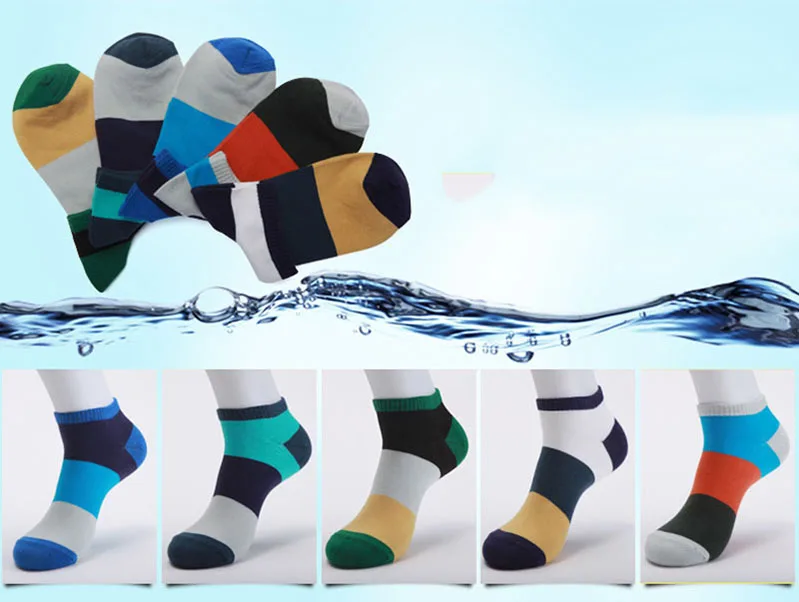 5 пар мужских носков, мужские летние хлопковые цветные забавные носки в стиле пэчворк, Летние Осенние тонкие носки отличного качества Meias
