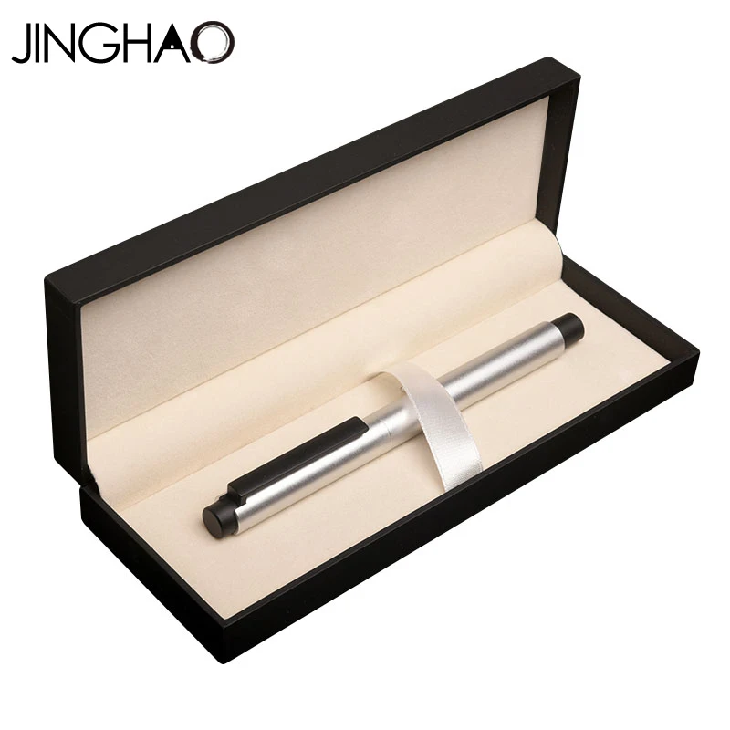 Jinghao KACO EXACT Fountain Pen Series Luxury Matte Silver and Black Clip Metal Ink Pens for Office 0.5mm F Nib Gift Pen Case Jinghao KACO EXACT Fountain Pen Series Luxury Matte Silver and Black Clip Metal Ink Pens for Office 0.5mm F Nib Gift Pen Case