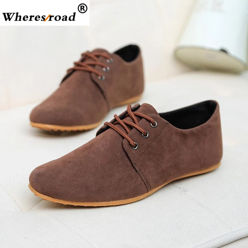 

2018 Wheresroad Leather Men's Casual Shoes Black Men Fashion Sneaker Comfortable Walking Driving Loafers Shoes Plus size 39-46