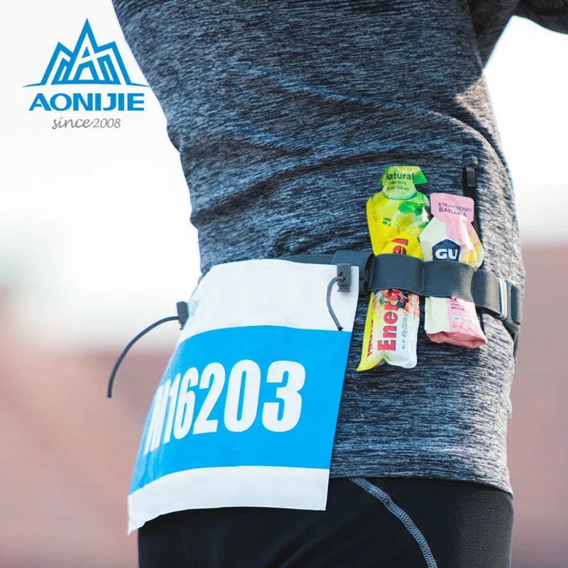Aonijie 4 цвета унисекс E4076 E4085 бег гонки номер ремень поясная сумка нагрудник