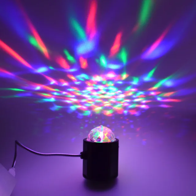 USB Mini RGB Stage light Unieke 2 in 1 LED Auto roterende Party DJ ... USB Mini RGB Stage light Unieke 2 in 1 LED Auto roterende Party DJ ...