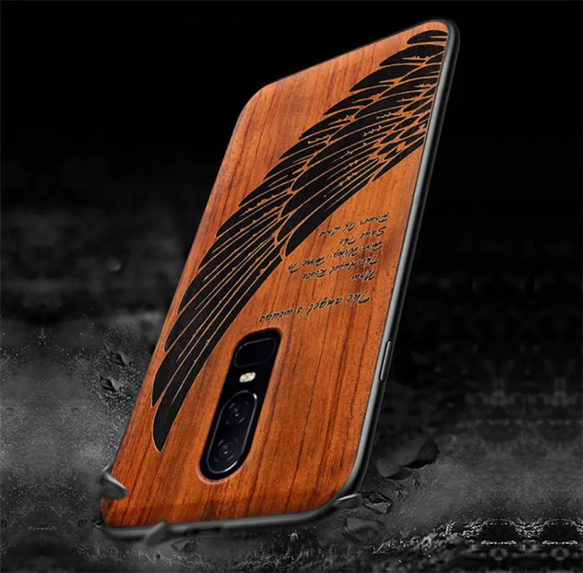 Чехол сделай сам для Oneplus 6 чехол из натурального дерева на заказ One plus розового